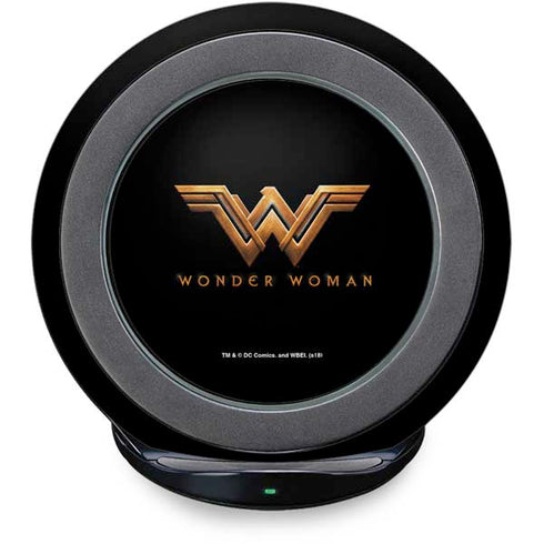 DC Comics Wonder Woman Gold Emblem Fast Charge Wireless Charging Stand Skin